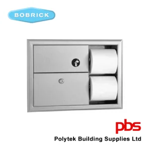 BOBRICK B3094 Recessed Sanitary Napkin Disposal and Toilet Tissue Dispenser