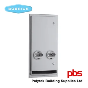 BOBRICK B3706C / B3706T Recessed or Semi-Recessed Napkin/Tampon Vendor, Free Vend Operation