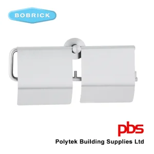BOBRICK B548 Surface-Mounted Double Roll Toilet Tissue Dispenser with Hoods
