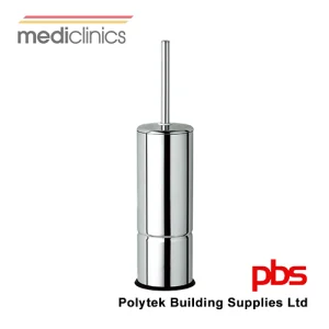 MEDICLINICS ES0010C Chrome-Plated Brass Toilet Brush Holder