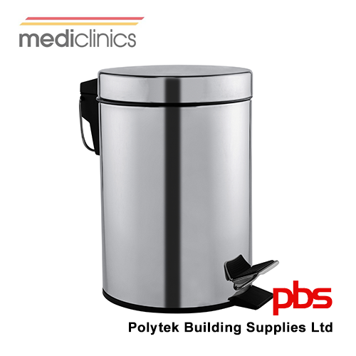 MEDICLINICS PP1321CS Pedal-Operated Circular Bin 20L Capacity